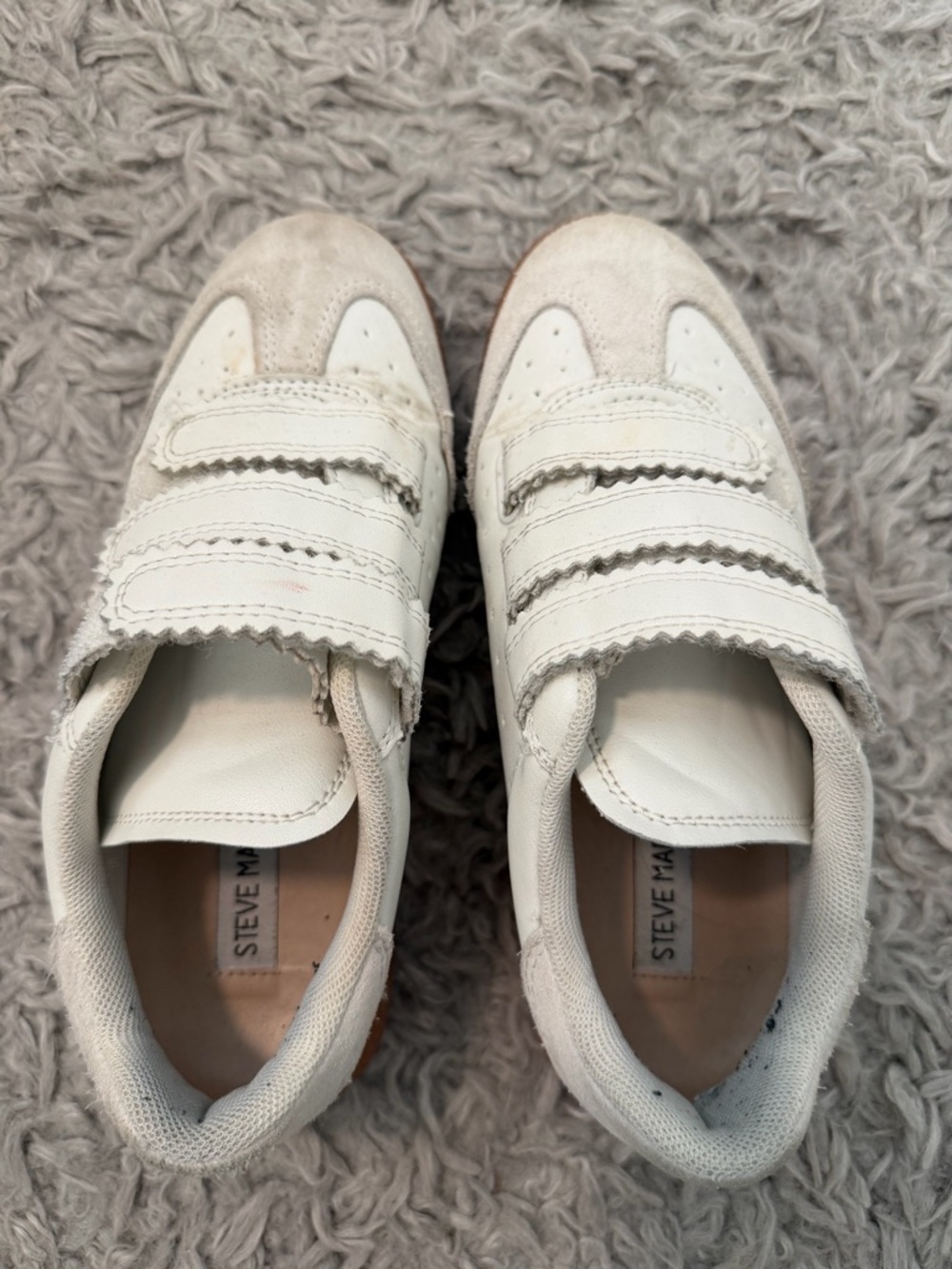 Steve Madden Women’s White Velcro Sneakers